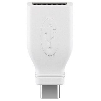S-Impuls USB-C (m) auf USB-A (w) Adapter - USB 2.0 / Weiß