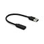 USB-A (m) auf USB-C (w) Adapter - USB 3.0 / Schwarz - 0,10 m