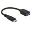 USB-C auf USB-A Adapter - USB 3.1 Gen 2 - bis 3A / schwarz - 0,10 m