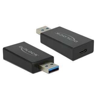 DeLOCK USB-A auf USB-C Adapter - USB 3.1 Gen 2 - bis 1,5A / schwarz