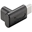 USB-C auf USB-C Adapter - rechtwinklig nach oben/unten - USB 3.0 - bis 20V/3A - schwarz