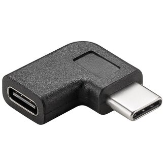 Goobay USB-C auf USB-C Adapter - Winkel links/rechts - USB 3.0 - bis 20V/3A - schwarz