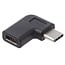 USB-C auf USB-C Adapter - Winkel links/rechts - USB3.2 (bis 10 Gbit/s) - PD bis 20V/5A - Schwarz