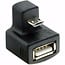 USB Micro B (m) auf USB-A (w) OTG Adapter mit Winkel (Version 2) – bis 1A / Schwarz