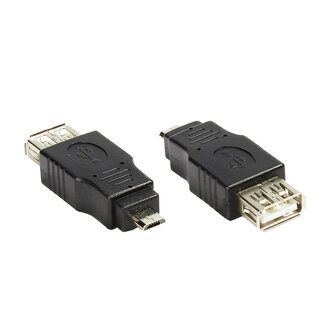 InLine USB Micro B (m) auf USB-A (w) Adapter - USB 2.0 / Schwarz