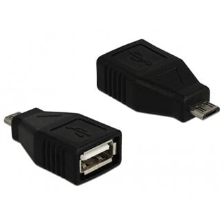DeLOCK USB Micro B (m) - USB-A (w) Adapter - USB 2.0 / Schwarz