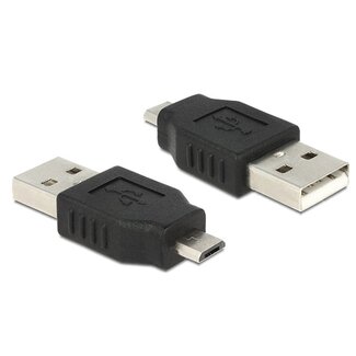 DeLOCK USB Micro B (m) auf USB-A (m) Adapter - USB 2.0 / Schwarz