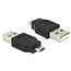 USB Micro B (m) auf USB-A (m) Adapter - USB 2.0 / Schwarz
