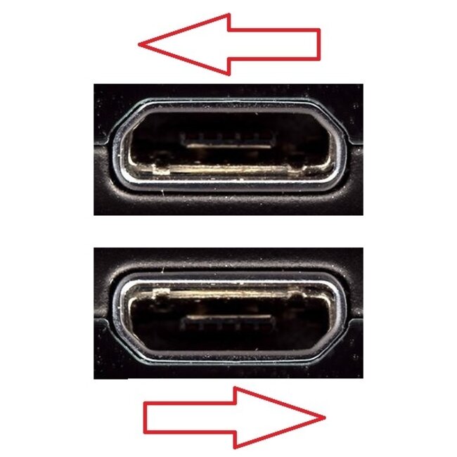 USB Micro B (m) Winkelstecker zu USB-A (w) OTG Adapter - USB 2.0 - bis 1A / Schwarz - 0,10 m