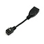 USB Micro B (m) rechtwinklig zu USB-A (w) OTG Adapter - USB 2.0 - bis 1A / schwarz - 0,10 m
