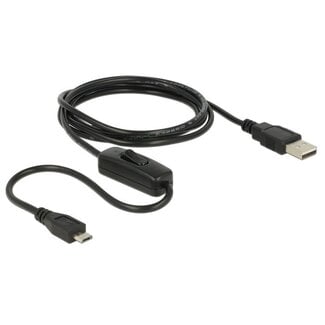 DeLOCK USB-auf-USB Micro B Kabel mit Schalter - USB 2.0 - 1,5 m