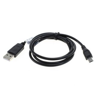 OTB USB-auf-USB Micro B Kabel mit extra langem Stecker - USB 2.0 / Schwarz - 1 Meter