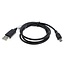 USB-auf-USB Micro B Kabel mit extra langem Stecker - USB 2.0 / Schwarz - 1 Meter