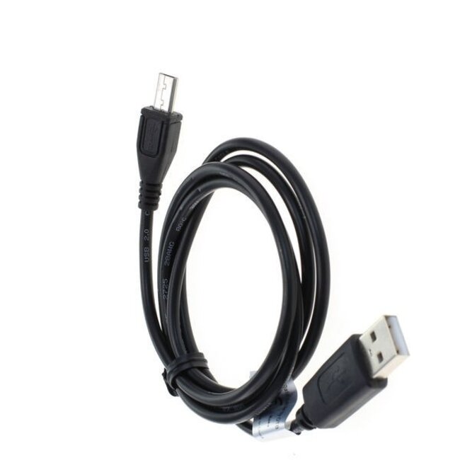 USB-auf-USB Micro B Kabel mit extra langem Stecker - USB 2.0 / Schwarz - 1 Meter