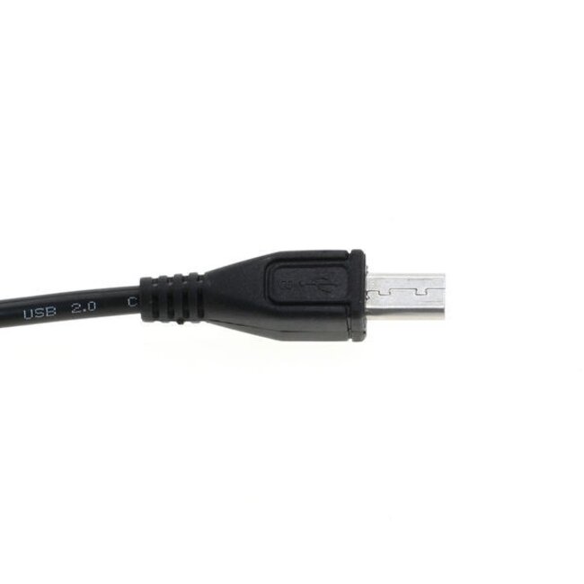 USB-auf-USB Micro B Kabel mit extra langem Stecker - USB 2.0 / Schwarz - 1 Meter