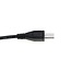USB-auf-USB Micro B Kabel mit extra langem Stecker - USB 2.0 / Schwarz - 1 Meter