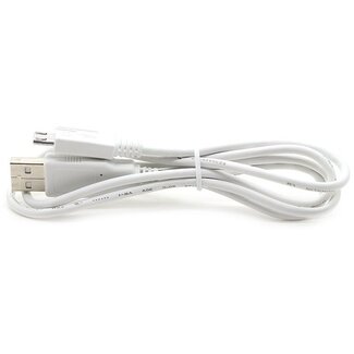 Dolphix USB-auf-USB Micro B Kabel mit extra langem Stecker - USB 2.0 / Weiß - 1 Meter