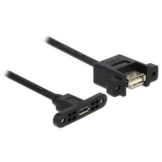 DeLOCK USB (m) - Micro USB (m) Einbaubuchse Adapter - 1 Meter