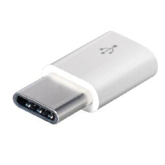 MaxTrack USB-C (m) auf USB Micro B (w) Adapter - USB 2.0 / Weiß