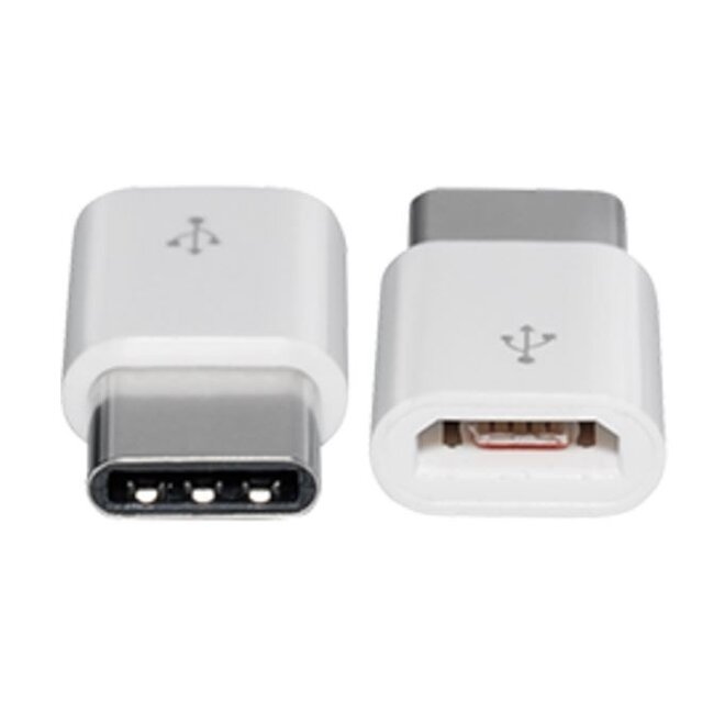 USB-C (m) auf USB Micro B (w) Adapter - USB 2.0 / Weiß