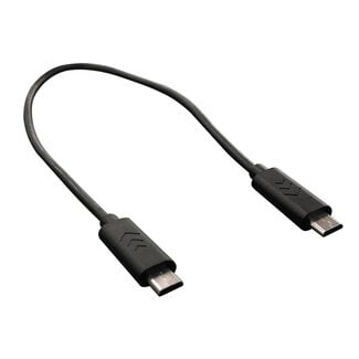 Roline USB Micro B auf USB Micro B OTG Ladekabel - USB 2.0 - bis 2A / Schwarz - 0,30 m