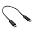 USB Micro B auf USB Micro B OTG Ladekabel - USB 2.0 - bis 2A / Schwarz - 0,30 m