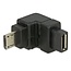 USB Micro B (m) - USB Micro B (w) Winkeladapter (nach oben) - USB2.0 / Schwarz