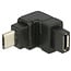 USB Micro B (m) - USB Micro B (w) - Winkeladapter (nach unten) - USB 2.0 / Schwarz