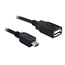 USB Mini B (m) auf USB-A (w) Adapter - USB 2.0 - bis 1A - Schwarz - 0,50 m