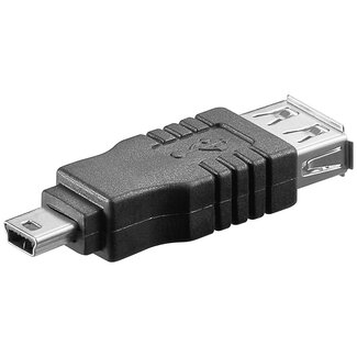 S-Impuls USB Mini B (m) auf USB-A (w) Adapter - USB 2.0 / Schwarz