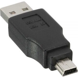 InLine USB Mini B (m) - USB-A (m) Adapter - USB 2.0 / Schwarz