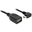 USB Mini B (m) rechtwinklig zu USB-A (w) OTG Adapter - USB 2.0 - bis 1A / schwarz - 0,50 m