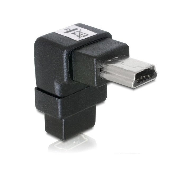 USB Mini B auf USB Mini B Winkeladapter / Schwarz