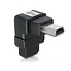 USB Mini B auf USB Mini B Winkeladapter / Schwarz