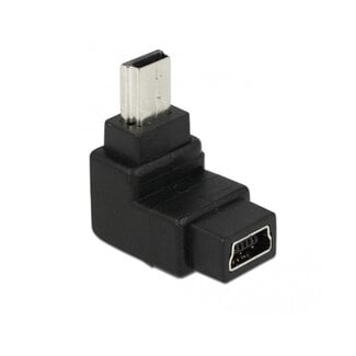 DeLOCK USB Mini B auf USB Mini B Winkeladapter / Schwarz
