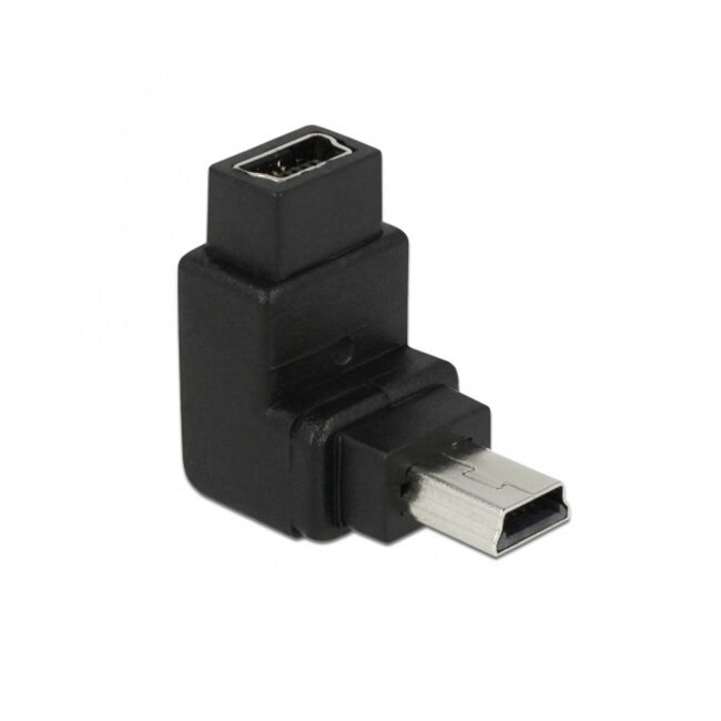 USB Mini B auf USB Mini B Winkeladapter / Schwarz