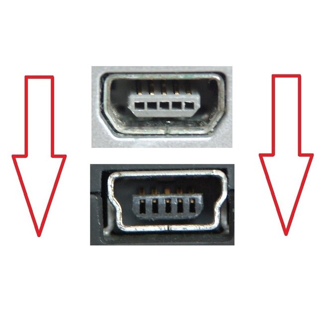 USB Mini B auf USB Mini B Winkeladapter / Schwarz