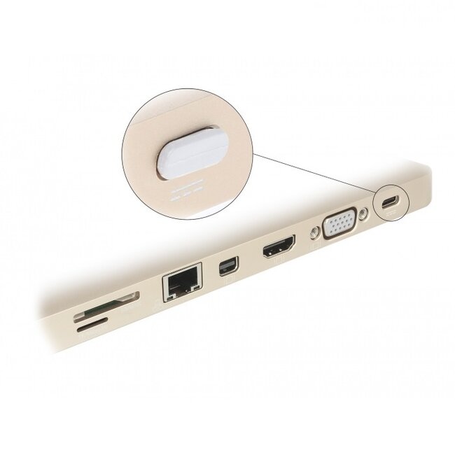 Abdeckkappen USB-C Buchsen ohne Griff (10 Stück) Weiß