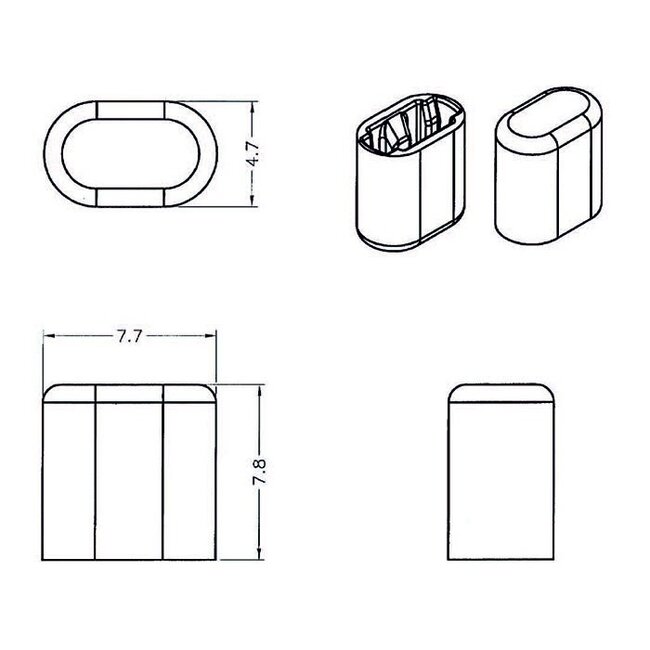 Abdeckkappen für 8-polige Lightning-Stecker (m), 10 Stück