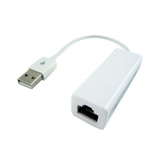 Dolphix USB-A auf RJ45 Fast Ethernet LAN Adapter - USB 2.0 - CAT5 / Weiß - 0,10 m