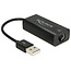 DeLOCK USB-A auf RJ45 Fast Ethernet LAN Adapter - USB 2.0 - CAT5 / Schwarz - 0,10 m