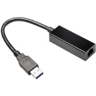 Gembird USB-A zu RJ45 Gigabit Ethernet LAN Adapter - USB 3.0 - CAT6 / Schwarz - 0,10 m