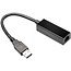 USB-A zu RJ45 Gigabit Ethernet LAN Adapter - USB 3.0 - CAT6 / Schwarz - 0,10 m