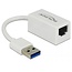 USB-A zu RJ45 Gigabit Ethernet LAN Adapter, kompakt - USB 3.0 - CAT6 / Weiß - 0,10 m
