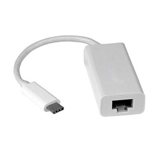 Dolphix USB-C auf RJ45 Fast Ethernet LAN Adapter - USB 2.0 - CAT5 / Weiß - 0,15 m