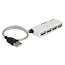 DeLOCK USB 2.0 Hub 4 Ports - busbetrieben - weiß/silber - 0,20 m