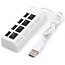 USB-Hub 4 Ports mit Ein/Aus-Schaltern - USB 2.0 - busbetrieben - Weiß - 0,40 m