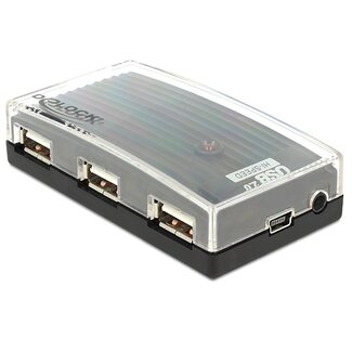 DeLOCK DeLOCK USB 2.0 Hub mit 4 Ports - externe Stromversorgung / Schwarz