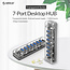 Orico USB 3.0 Hub mit 7 Ports – busbetrieben – transparent – 1 Meter