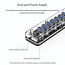 Orico USB 3.0 Hub mit 7 Ports – busbetrieben – transparent – 1 Meter
